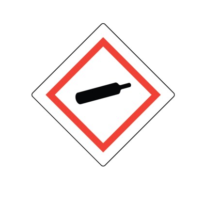 Nevs GHS Pictogram Label - Compressed Gas 2" x 2" GHS-22-CG